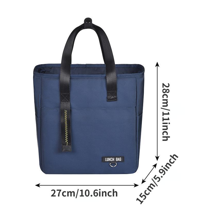 Isolerad Bento Matlåda Termisk Väska Stor Kapacitet Mat Dragkedja Förvaringspåsar Behållare Kylväska Rese Picknick Handväskor