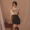 Sex Lingerie Sexy Secretary One-piece Uniform Women's Hot Hollow Hip Skirt Seduction Passion Free Suit