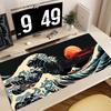 Großes Computer-Kunst-Mauspad Japan Die Große Welle vor Kanagawa Gaming Rutschfestes Mauspade Computer-Gamer Lockrand Schreibtischmatte XXL