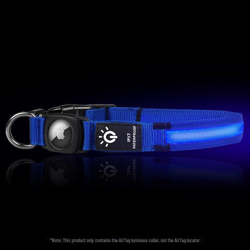 Waterproof LED Pet Collar: AirTag Tracker & USB-Rechargeable Luminous Protective Cover