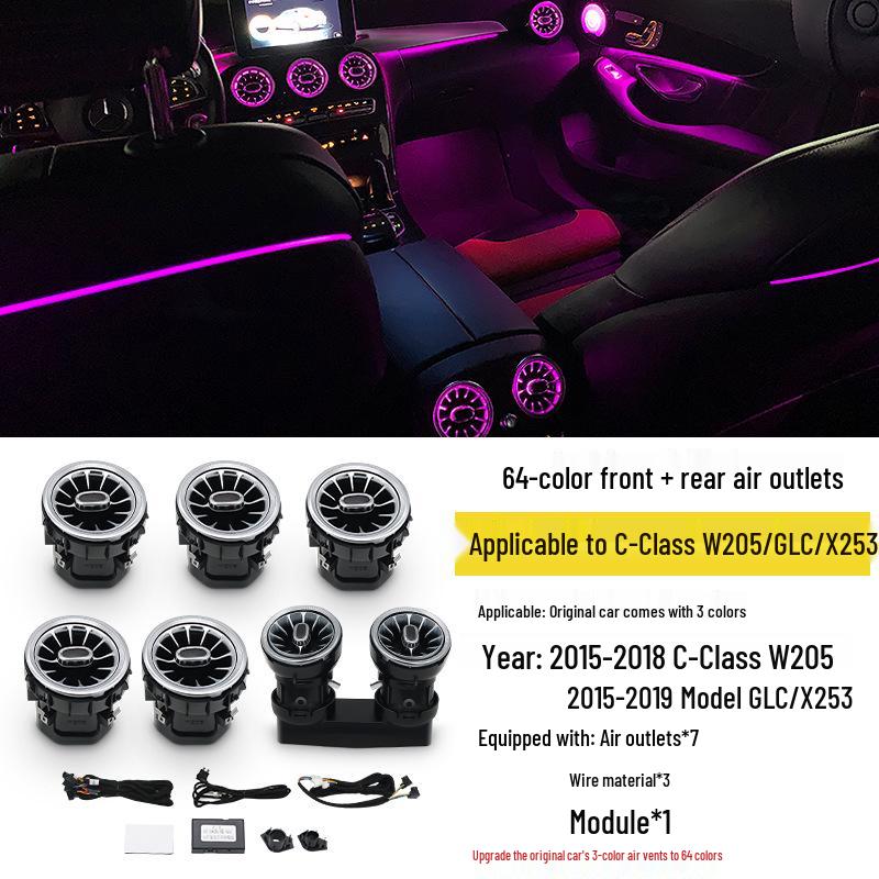 Mercedes Luminous Turbine Air Vent Ambient Light for C200L, GLC, C260L W205