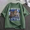 I Refuse To Tolerate Lactose Racoon Funny Meme Lactose Intolerant T Shirts Men's Women Cotton Short Sleeve T-shirts Streetwear