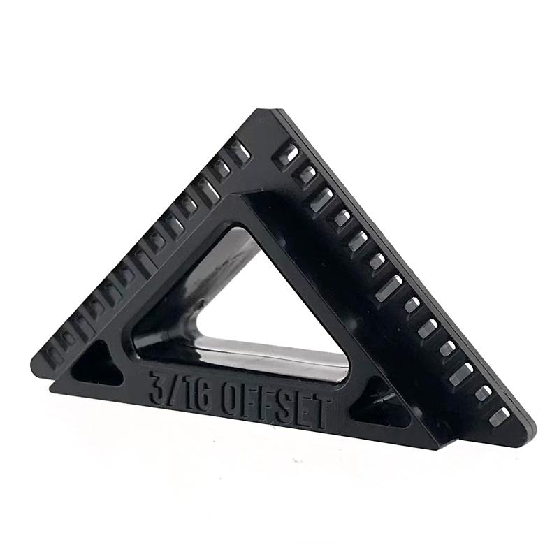 

Формованный пластиковый инструмент для наличника двери и окна обеспечивает смещения 3/16 и 1/4 и зазор 1/8 чёрный