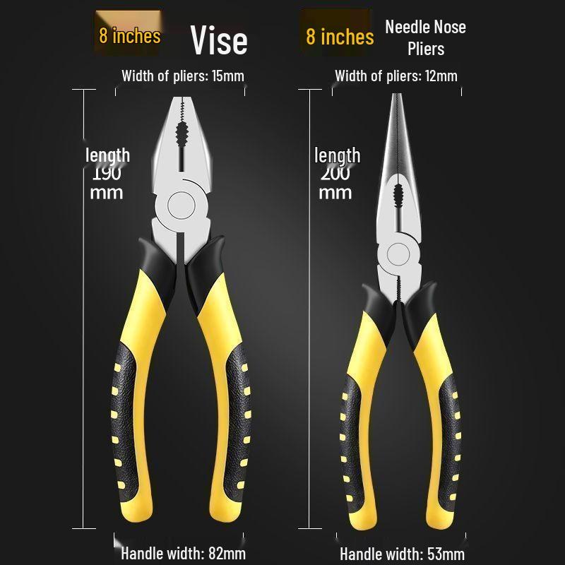 Tiger Multifunctional Pliers: Industrial-Grade Wire, Diagonal, and Needle-Nose Electrician Tools for Household Use