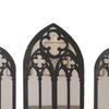 3 Pieces Gothic Wall Mirrors Baroque Style Goth Room Decor Arched Wall Mirrors for Bathroom Bedroom Living Room Home Decor