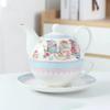 Ceramic Portable Creative Tea Set European Style One Teapot and One Cup Set Simple Household Flower Tea Cup Set Office Tea Set