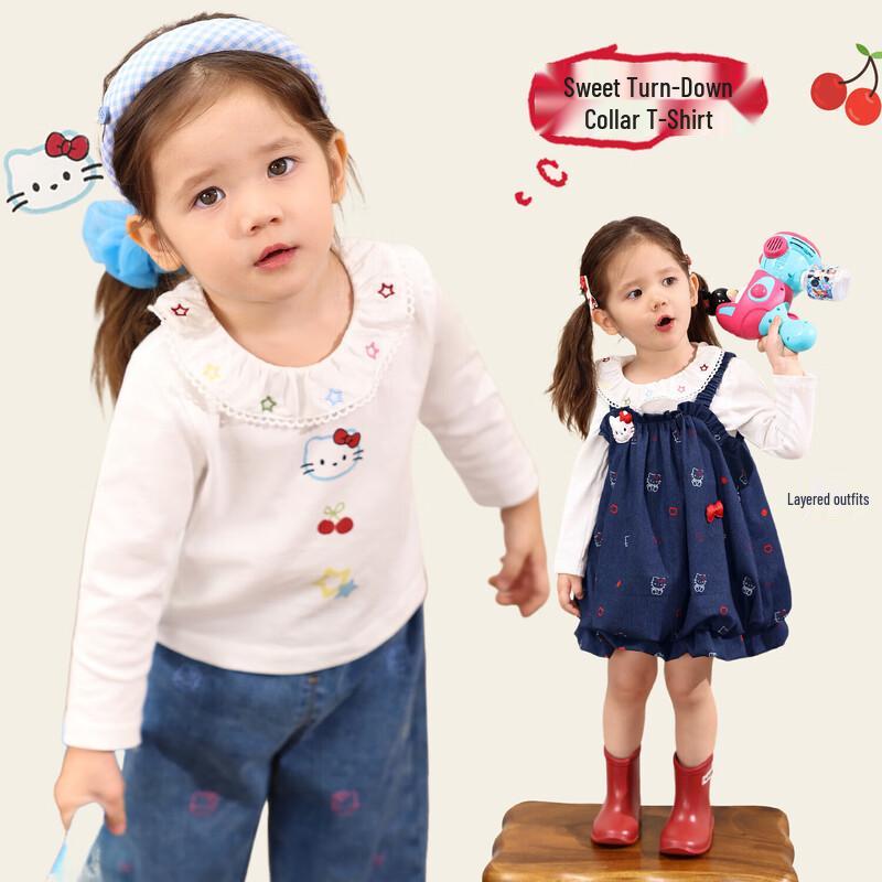 

LUSON Girls Autumn Cartoon Round Neck Long Sleeve T-Shirt 120