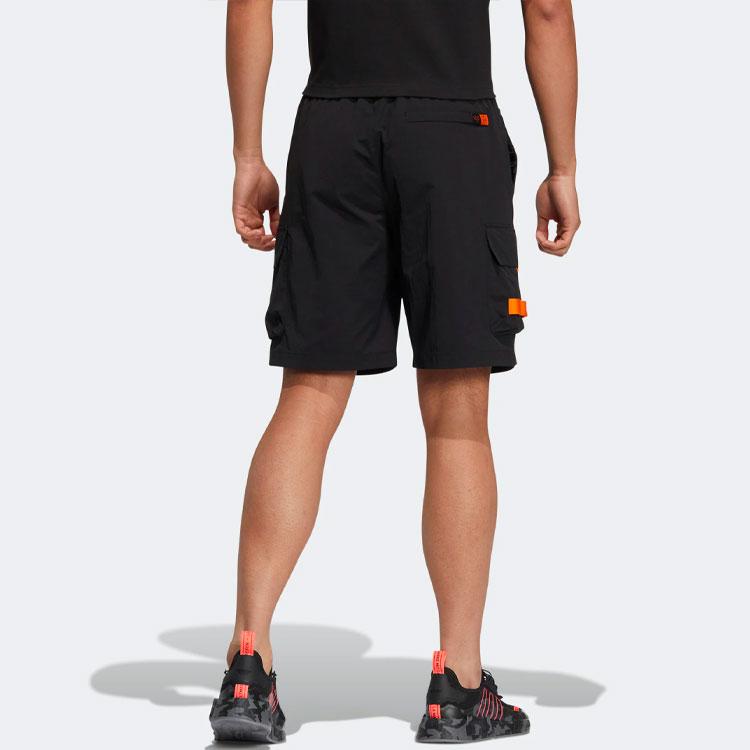 Adidas Originals Trefoil X Kentaro Kobayashi Co-branded Solid Embroidered Multi-pocket Cargo Shorts Men Shorts Black HR6444