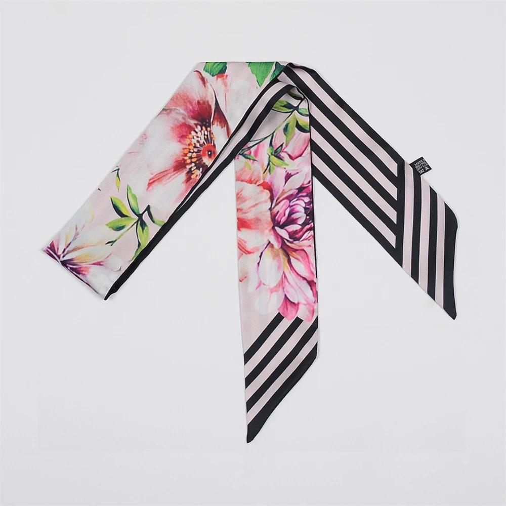 Summer scarf hairband for women with versatile kidnapping long streamers elegant fashionable narrow strips tied with small scarf