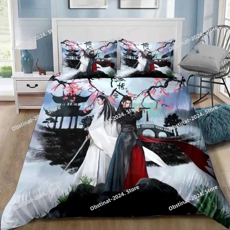 Drama The Untamed Xiao Zhan Wang Yi Bo Bedding Set Single Twin Full Queen King Size Bed Set Adult Kid Bedroom Bedding Gift 011