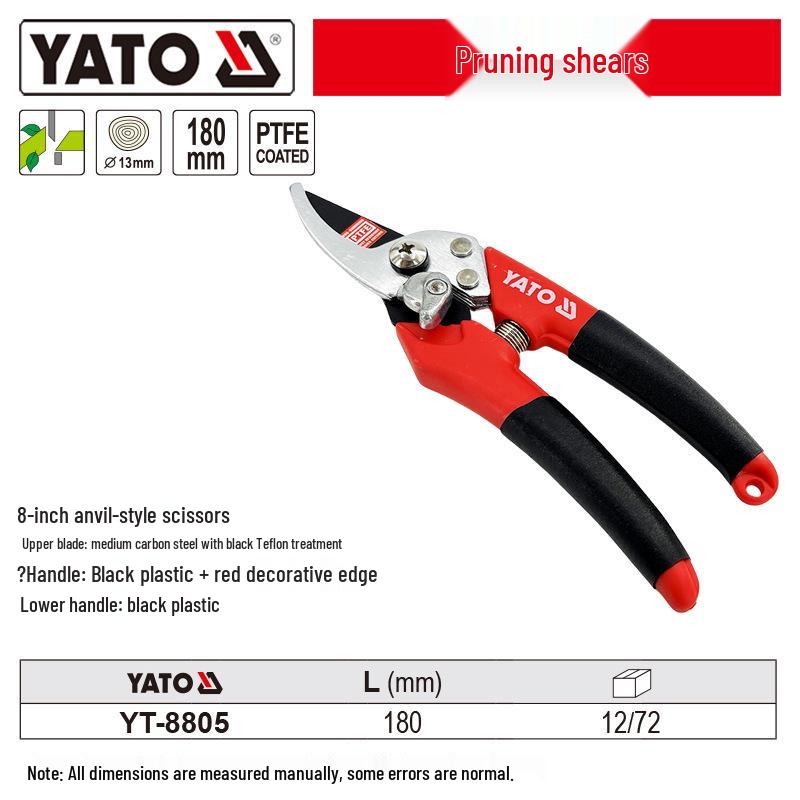 YATO Garden Shears for Pruning, Grafting, and Cutting Thick Branches