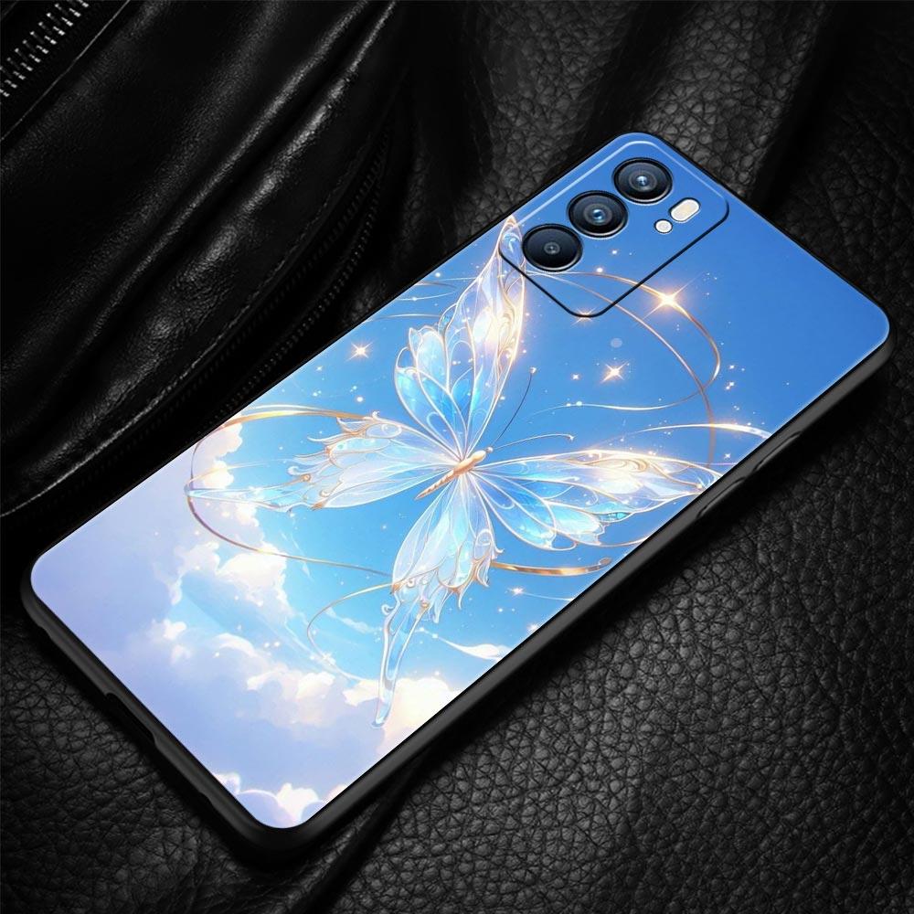 Butterfly Design Phone Case For Oppo Reno 13 12 11 10 7 F Find X5 X6 A98 A80 A79 A78 A57 A54 A31 A17 Pro 5G Soft TPU Cover Capas