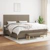 Vidaxl Cama Continental com Colchão, Taupe, Tecido, 200X200 Cm
