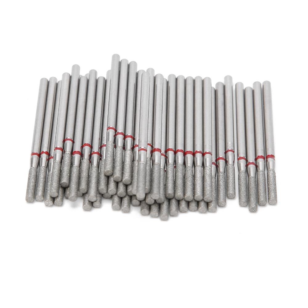 50pcs Flat Head Flat Head Nail Drill Bits Dead Skin Removal Nail Sanding Heads Salon Use