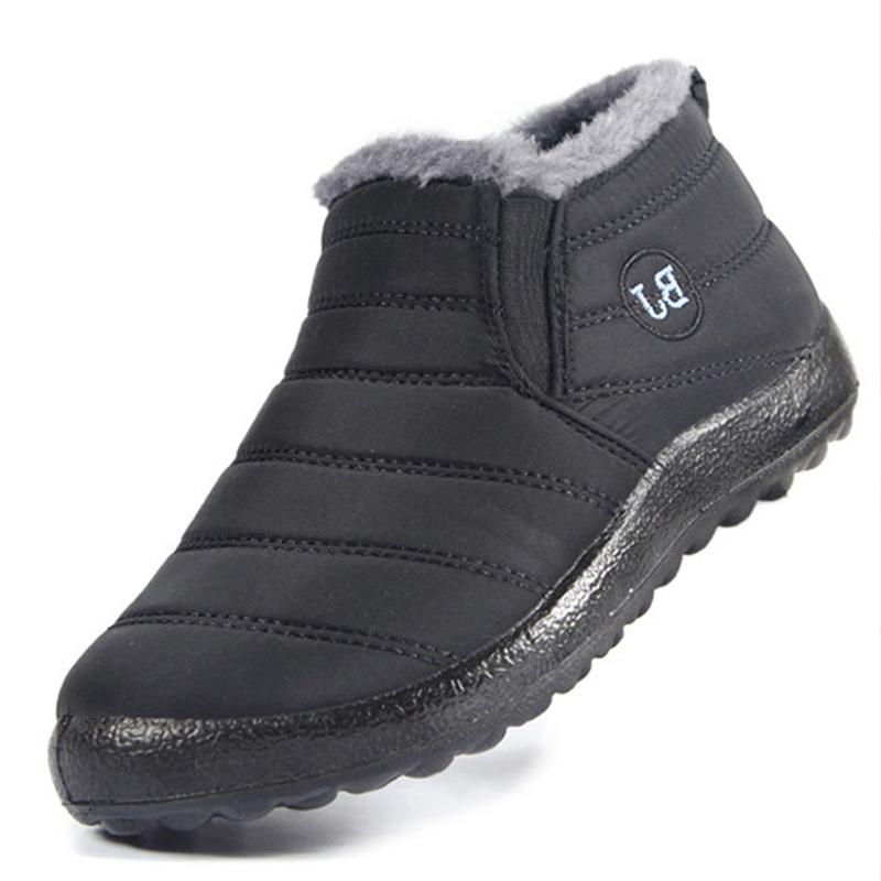 Mode Herrenstiefel Paar Winterschuhe Herren Warme Pelz-Stiefeletten Winter Botas Para Hombre Leichte Wasserdichte Schneestiefel Lässige Stiefeletten