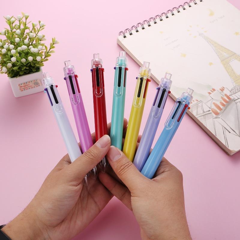 1pc Fashion MultiColor Pen Creative Ballpoint Pen Colorful Retractable Ballpoint Pens Multifunction Pen for Writing Stationery Back To School Season