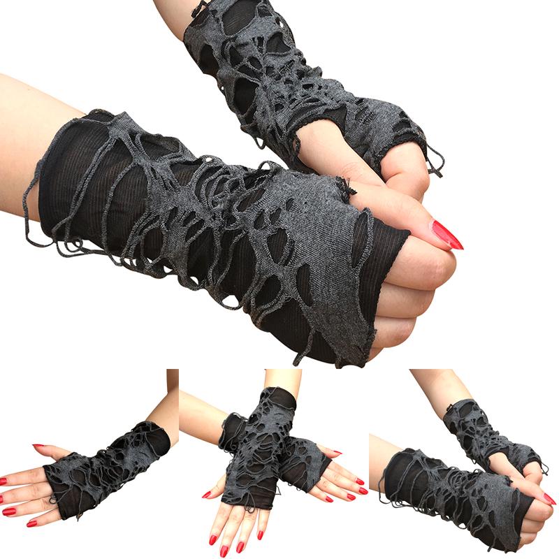 Пара готических рукавиц без пальцев — фото 16