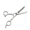 6.0" Galvanized Split-Handle Tail Hairdressing Scissors: Straight, Serrated, Thinning Carbon Steel Barber Tools.