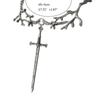 Punk Sword-Pendant Necklace Gothic Tree Branch Chain Sword-Hip Hop Silver Y2k Necklace Jewelry Medieval-Ornament Gifts