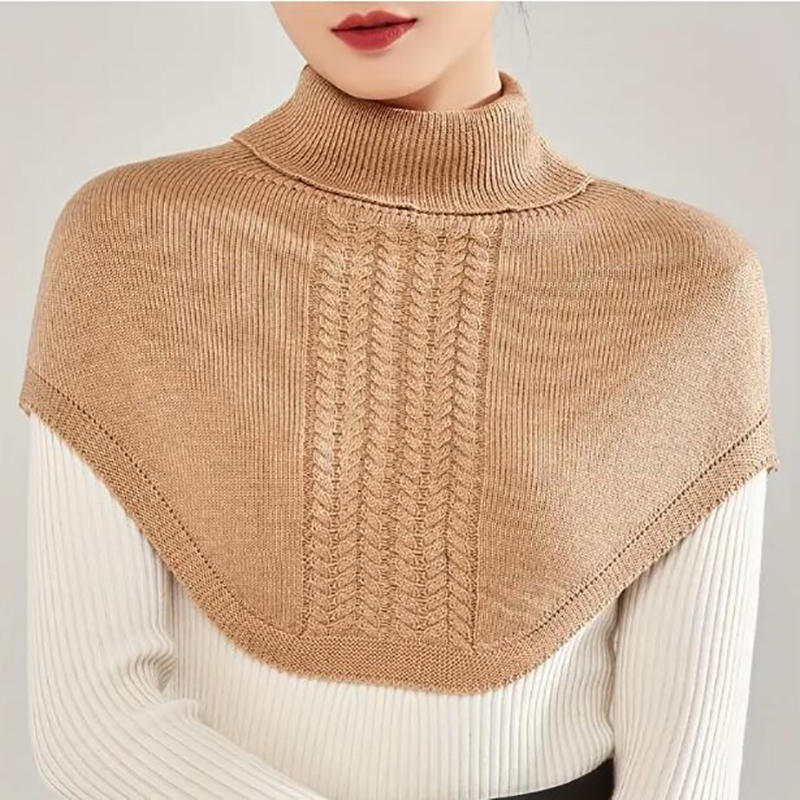 Winter Scarf Shawl For Women Knitted Fake Collar Scarfs For Women Neck Wrap Men Women Turtleneck Collar Scarf Knitted Elastic