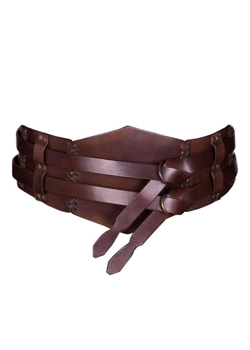 Medieval Knight & Viking Pirate Retro Cosplay Waist Belt темно-коричневого