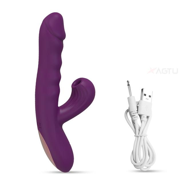 Sucking Dildo Thrusting Vibrator with Female Masturbation Clit Sucker Clitoris Vacuum Stimulator Adult Goods Sex Toys for Women