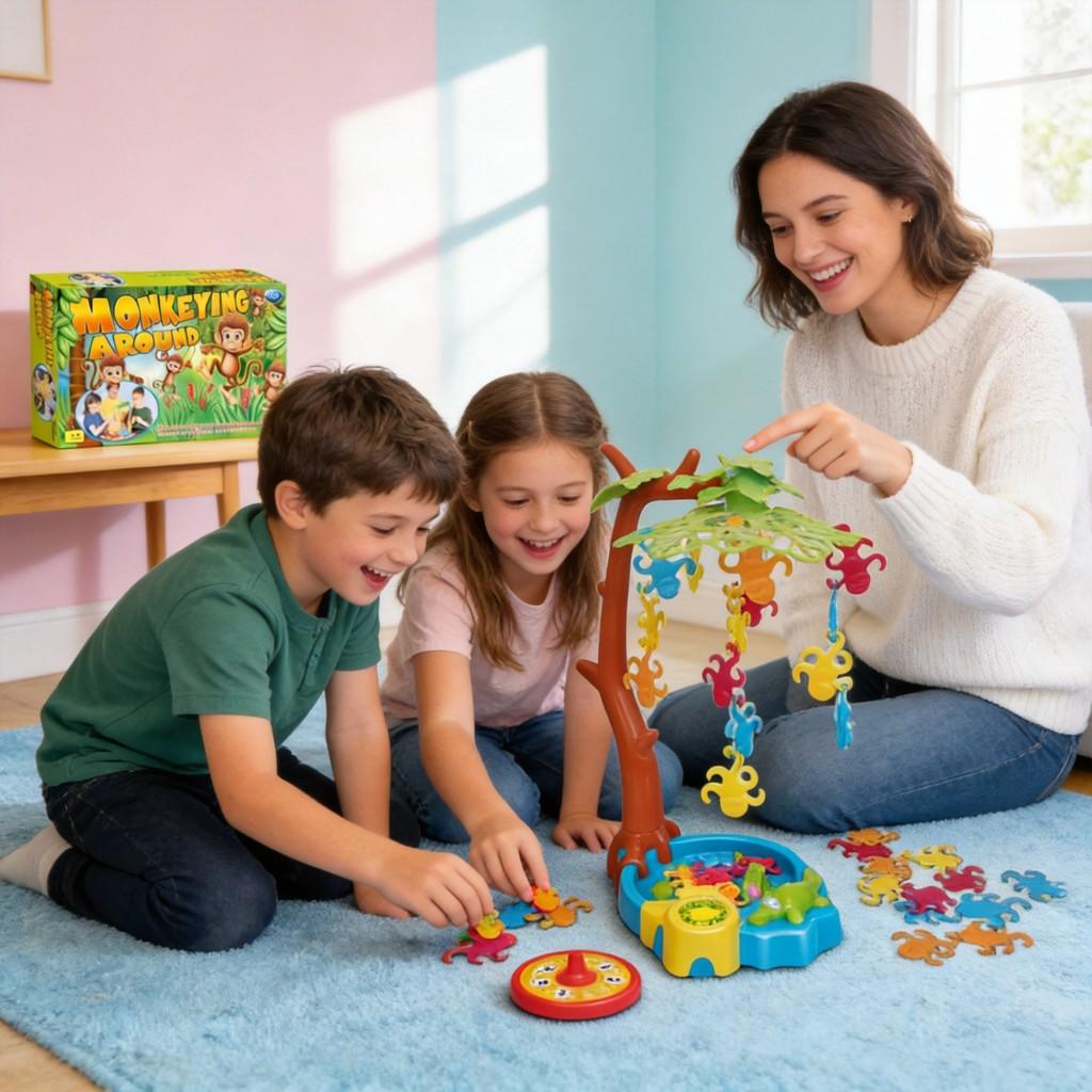 Kids Balance Monkey Swing Interactive Tabletop Puzzle Toy For Visual And Cognitive Development