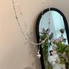 Fashion Heart Pendant Necklace Silver Color Bead Layered Necklace Temperament Clavicle Chain Necklace Choker Jewelry