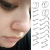 Disposable Safe Sterile Nose Ring Stud Piercing Unit Nailer with 21x Nose Stud Professional Machine Women Body Jewelry