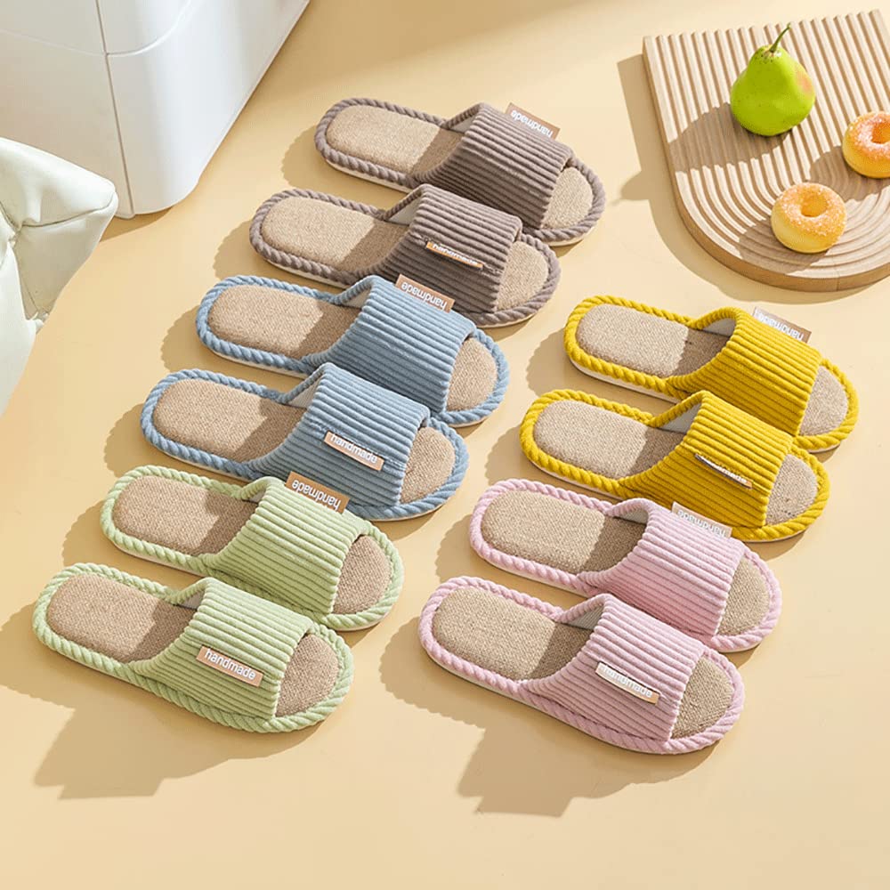 GenericBrands Indoor House Set of for and and Room Stylish Cotton and for and Office Use Slippers, 4, Guests, Spring, Summer, Fall, Women's Men's