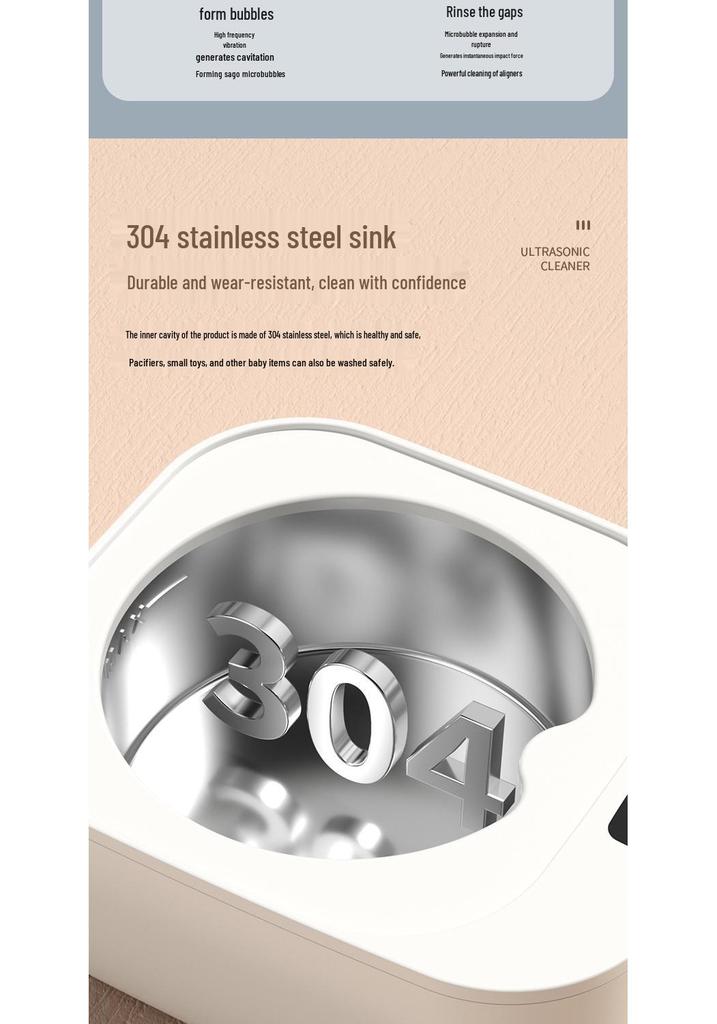 Ultrasonic Cleaning Device for Glasses, Jewelry, Braces & Contact Lenses