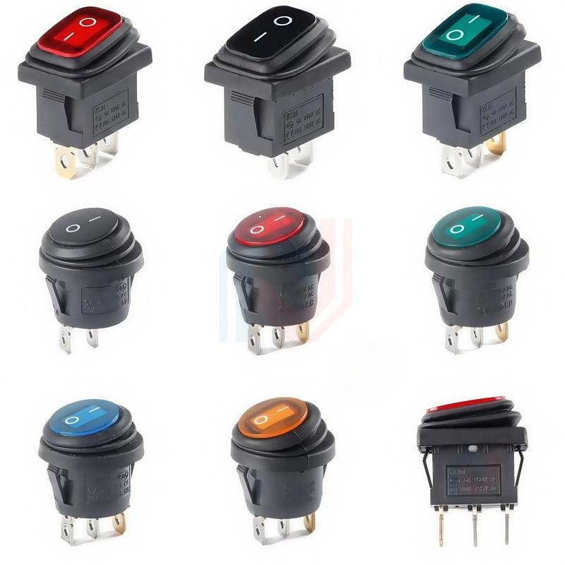 1PCS/lot KCD1 Marine Auto Boat Toggle Rocker Switch 10A 125V 250V AC Sealed Waterproof ON/OFF Power Mini Toggle Switch