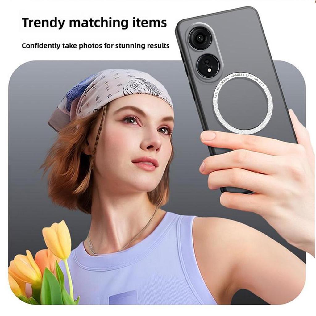 Frosted Semi Clear Magnetic Phone Case for OPPO A78 5G Soft TPU Cover
