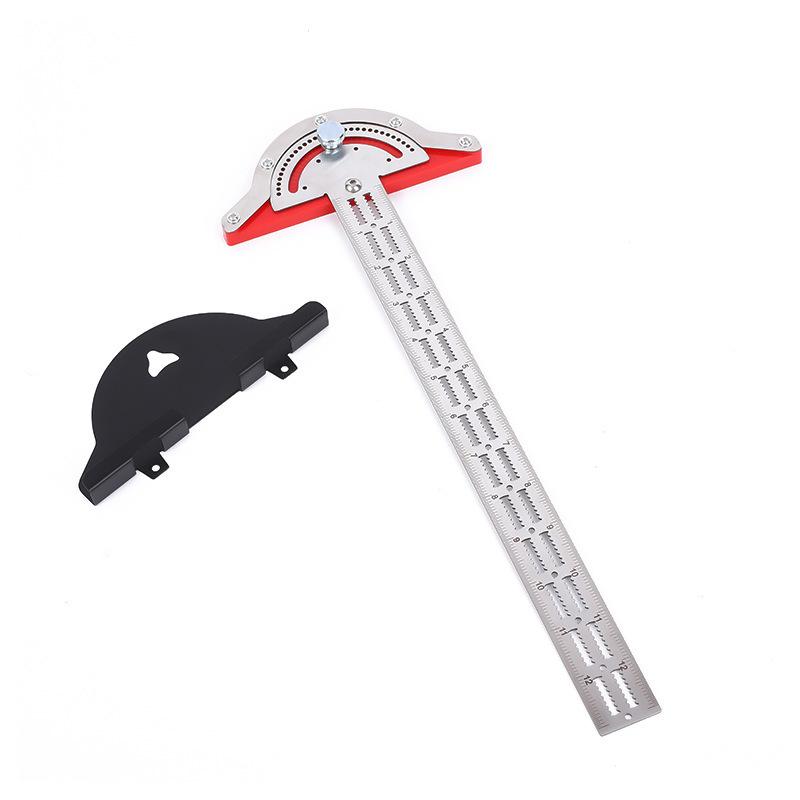 1 stk Trebearbeiding Kantlinjal Vinkelmåler Meterlinjal Måleverktøy