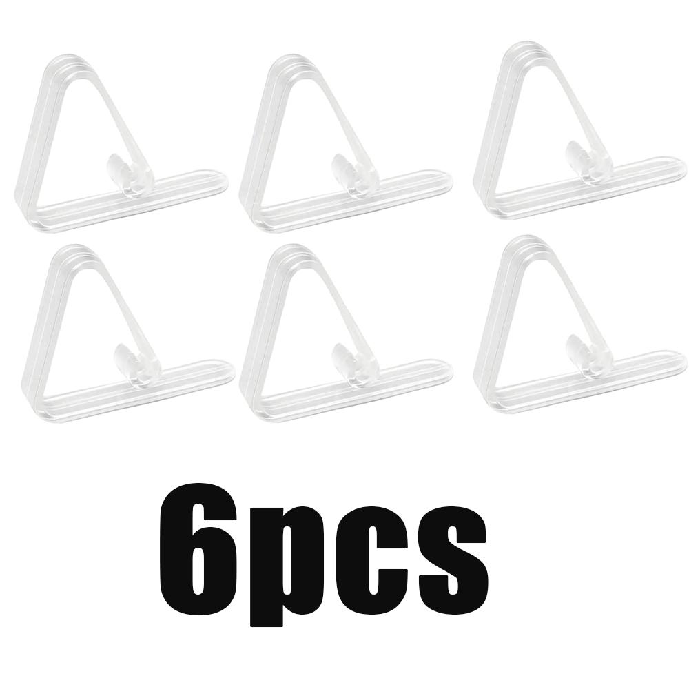 6/12/24pcs Clear Tablecloth Clips Plastic Windproof For Home Kitchen Restaurant Table Weddings Birthdays Tablecloth Accessory