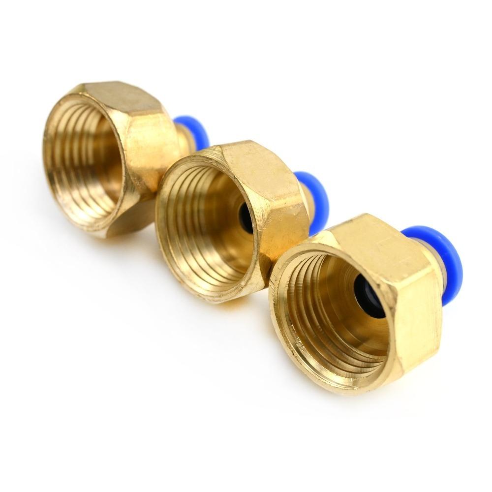 6 8 10 12mm Pipeline Pneumatic Connector 1/2 Inch BSP Water Nozzle Joint New PCF Air Pipe Fitting