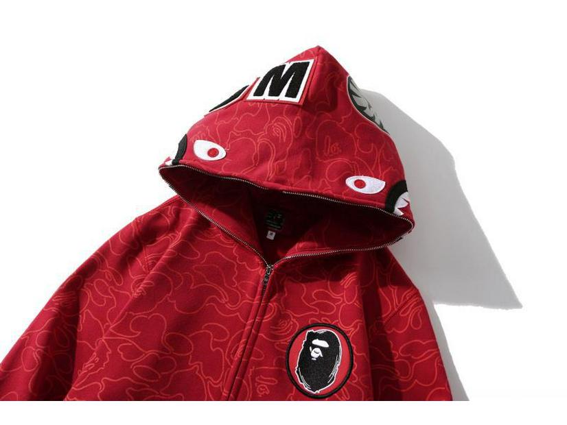 Hanorac cu glugă Camuflaj Cap de Rechin - Ediție Aniversară a 30-a: Cardigan bărbătesc de toamnă/iarnă din catifea cu fermoar