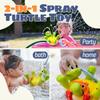 Non-Toxic Baby Bath Toys Rechargeable Turtle Bath Toy Sprinkler For Kids Toddler With 5 Rings Bathtub Fountain Spray Toy Mold Gifts