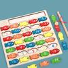 Wooden Kids Fishing Toys Early Educational Fishing Game Toy Letter Number Puzzle  Gift For Kids