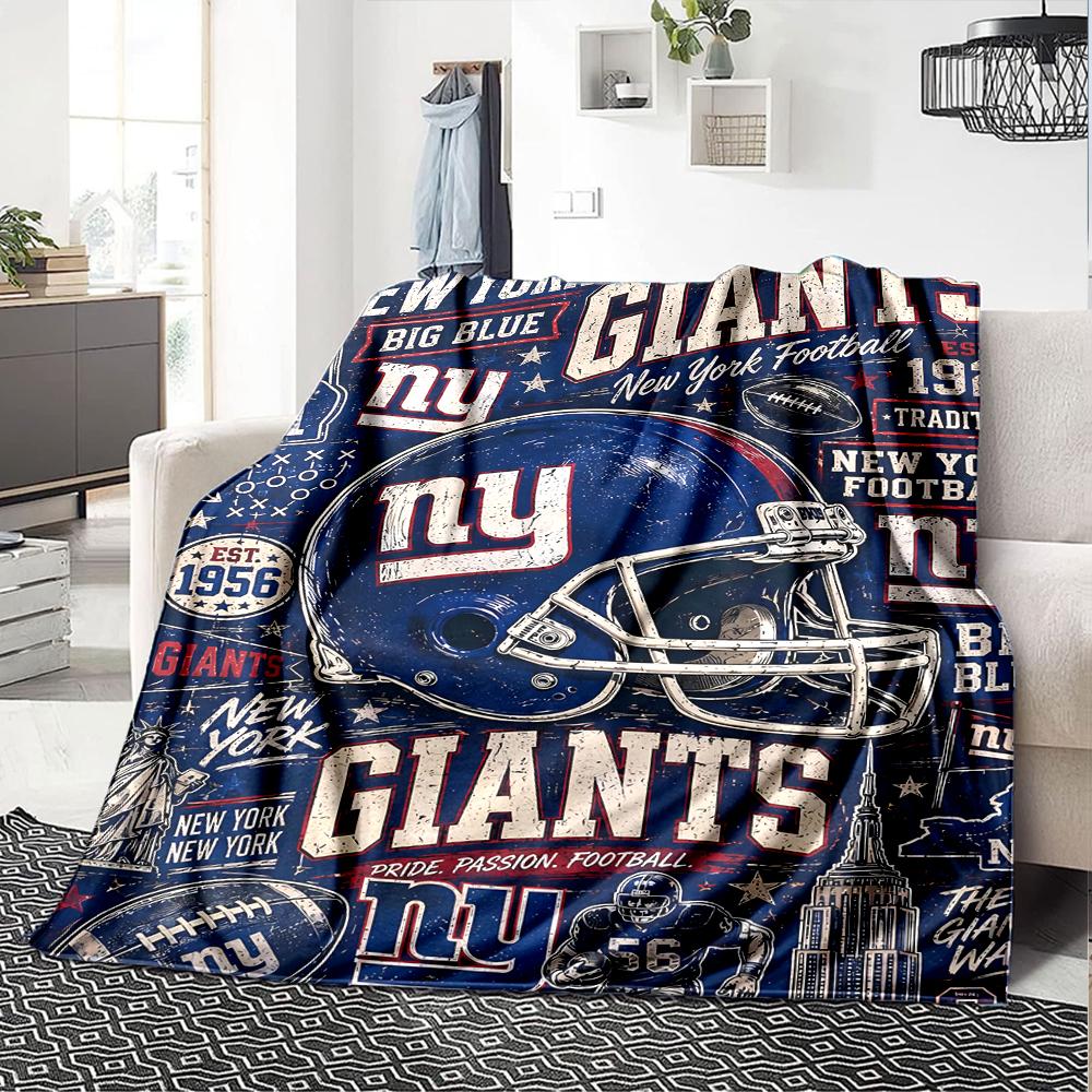 1pc Blanket - New York Giants logo Print Design,Lightweight Blanket for Sofa,Bed- Soft &Warm,Gift for All Seasons
