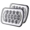 85W 7X6" 5X7" Led Jeep Silver Headlights Truck Headlamp Semi-Enclosed Lights
