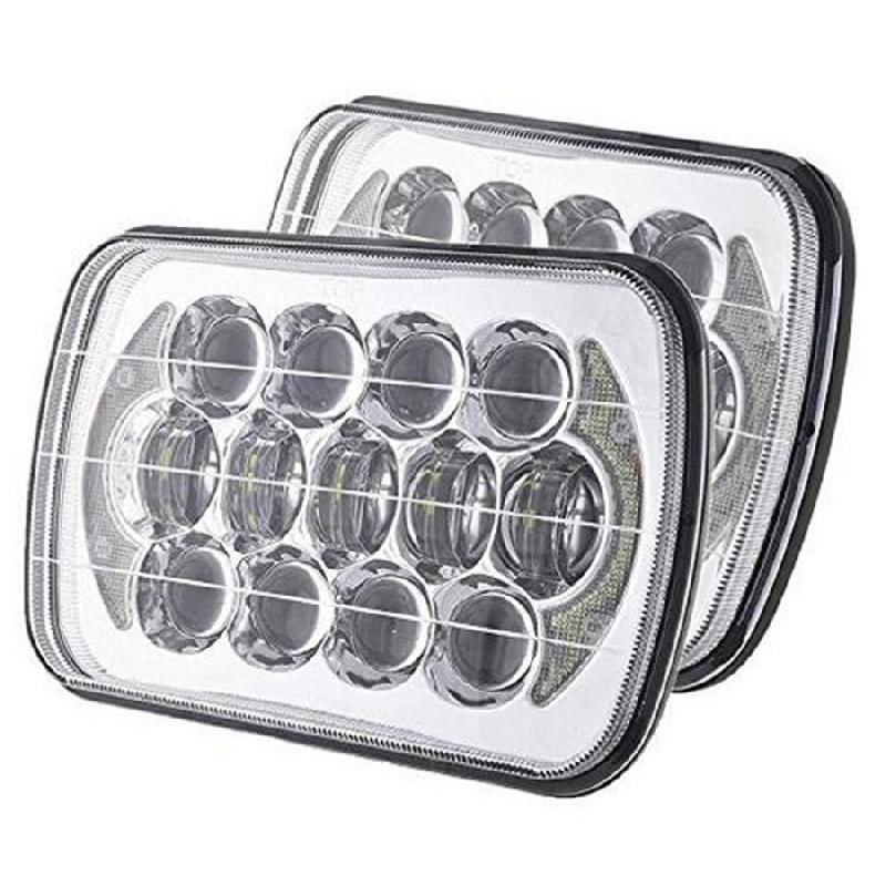 85W 7X6" 5X7" Led Jeep Silver Headlights Truck Headlamp Semi-Enclosed Lights