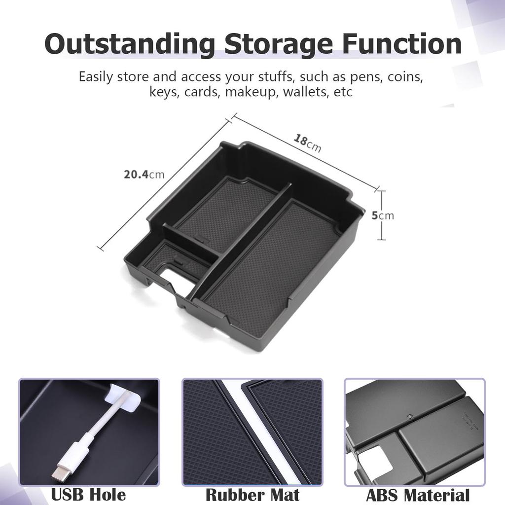 Für 2025 Ford Bronco 4 Türen Zubehör Mittelkonsolen-Organizer Ablage Armlehnenbox Aufbewahrung Innenraum Handyhalter Autozubehör