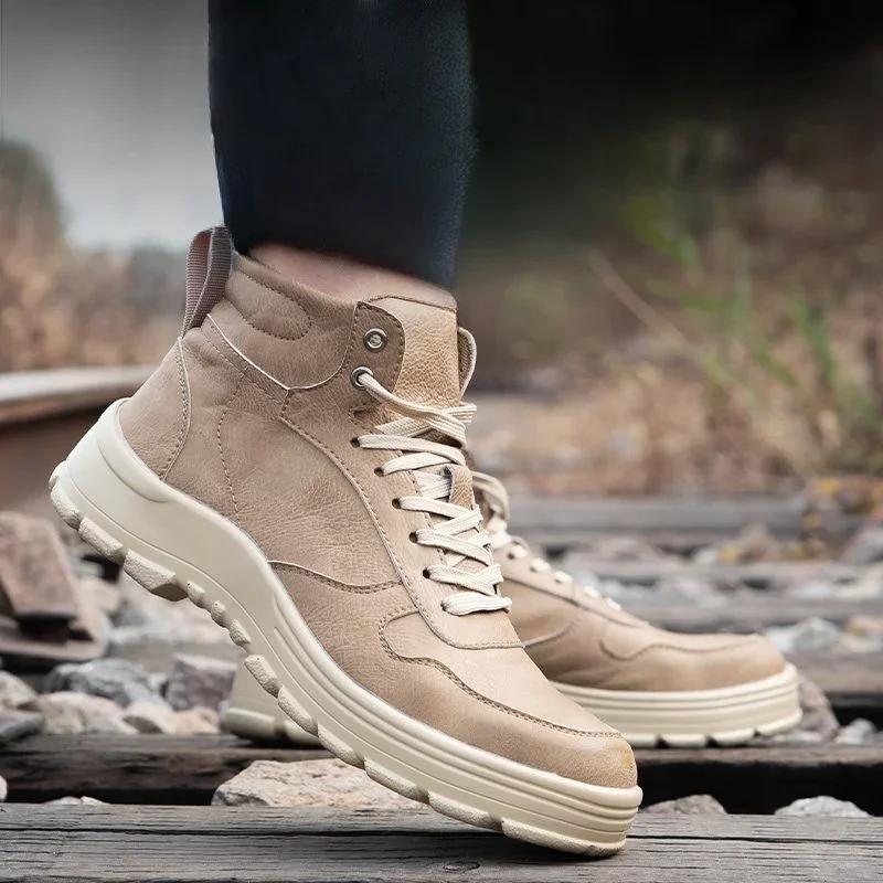 Fashion Warm Work Boots for Men Industrial Safety Winter Platform Man Shoes Designer Offer Offers New Casual Cheap Vintage Y2k Retro
