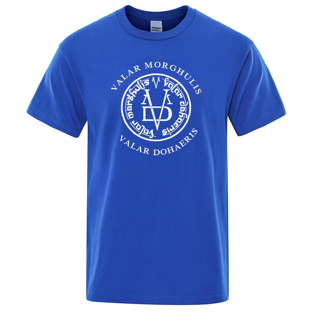 Valar Morghulis & Valar Dohaeris Tshirt Hip Hop Casual T-Shirt Men Short Sleeve 2023 Summer Brand T Shirt Casual Harajuku Tops