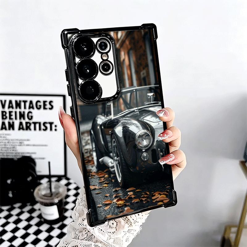 Vintage Car Retro Nostalgia Plating Phone Case For Samsung Galaxy S24 S25 FE S26 Edge S23 Ultra S22 S21 Plus S20 Anti-Fall Airab