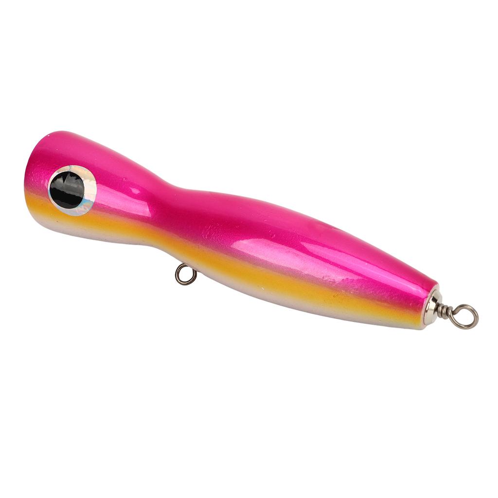 Big Popper Lure Attractive Color Reflective Design Basswood 18cm 120g Wooden Bait for Bass Tuna GT Trout