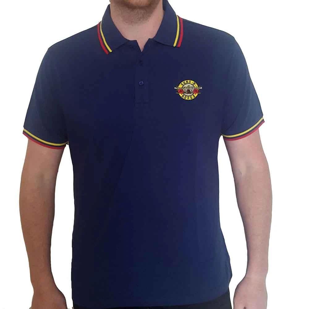 Guns N Roses  Classic Logo  Navy Blue Polo Shirt - NEW S