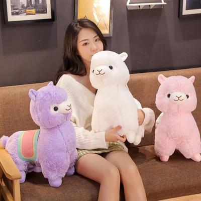 Adorável pelúcia de alpaca fofa, pelúcia macia, ovelha fofa, lhama, animal, boneca, travesseiro para acalmar bebê, decoração de cama, presente de aniversário