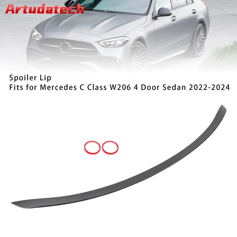 Artudatech Carbon Fiber Look Boot Rear Spoiler Wing For Mercedes Benz W206 C63 Style + Car Accessories  2024